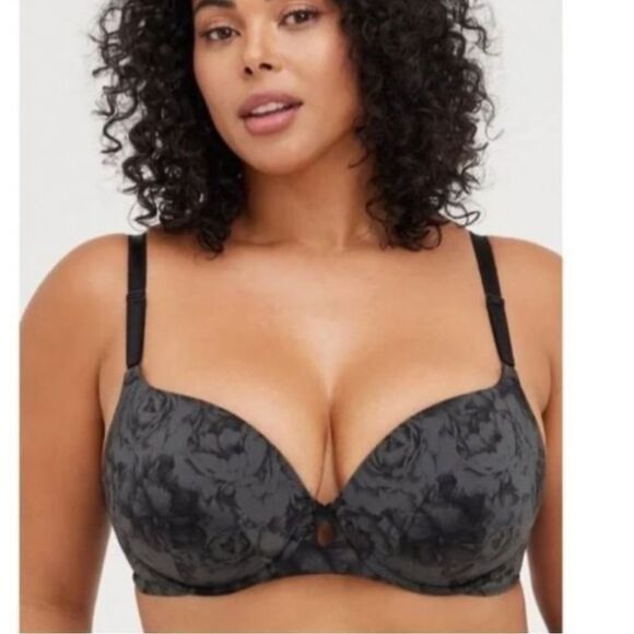 Torrid Curve Black Floral Bra Women’s 42C - Picture 1 of 5